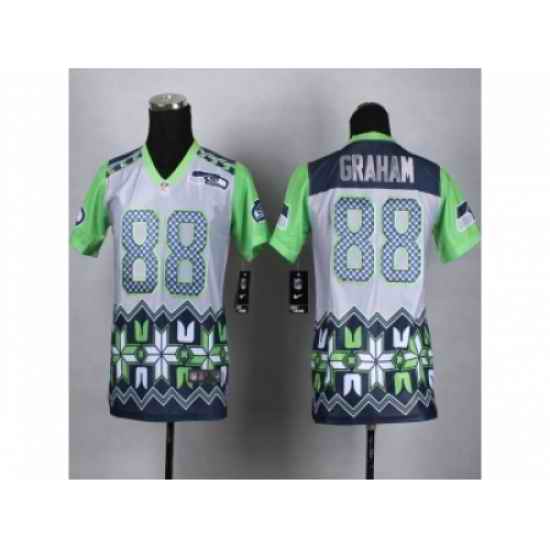 Youth Nike Seattle Seahawks 88 Jimmy Graham Elite Style Noble Fashion NFL Jersey